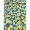 mintás vastag vászon /canvas /háromszögek (háromszög 2.7cm×3.3cm) /sárga-petrol