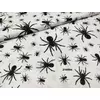 mintás pamutvászon / fekete pókok (legnagyobb pók 12cm×11cm) /fehér