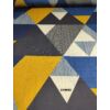 mintás pamutvászon /nagy háromszögek (sárga-kék háromszög 31cm × 40cm)