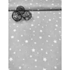 mintás pamutvászon /fehér kicsi-nagy csillagok (legnagyobb 2.4cm) /középszürke