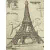 mintás pamutvászon /párizsi élet (Eiffel-torony 25.2cm×40cm) /drapp