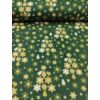 mintás pamutvászon /karácsonyfák és csillagok (karácsonyfa alakzat 7.5cm×11cm) /arany-zöld