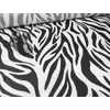 mintás microfiber /zebra mintás /fekete-fehér