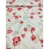 mintás microfiber /piros pipacsok szárral (legnagyobb fej 6.9cm×6.2cm) /fehér