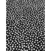 elasztikus mintás pamut jersey GOTS minősítéssel /apró fehér geomatriai alakzatok (legnagyobb minta 7mm) /fekete