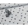 organikus elasztikus mintás pamut jersey /redőnyös cicák (cica szemből 2cm×3cm) /világosszürke