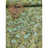 elasztikus mintás pamut jersey /világoskék virágok indával (legnagyobb virágfej 2.5cm×2cm) /zöld