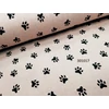 mintás warmkeeper /szőrös szabadidő anyag /Tappancsok (2cm*2cm) /rózsaszín