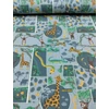 elasztikus mintás pamut jersey /safari (krokodil5,5 cm*2cm) /világoskék