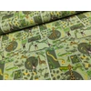elasztikus mintás pamut jersey /safari (krokodil5,5 cm*2cm) /világoszöld