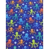 mintás fürdőruha jersey /színes polipok (kiwi zöld polip 4.1cm×5.2cm) /sötét királyék