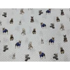 mintás 100% pamut jersey /divatos kutyusok (gördeszkás bulldog 1,7cm×2,1cm) /kék tűpöttyös
