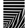 elasztikus bordás poly jersey /csíkos mintás (fehér csík 6mm) /fekete