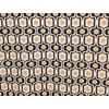 elasztikus mintás kimo jersey /geometria játéka (drapp pötty 0,8cm×0,8cm) /natúr-fekete