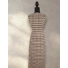 elasztikus mintás kimo jersey /geometria játéka (drapp pötty 0,8cm×0,8cm) /natúr-fekete