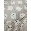 mintás wellsoft /cuki cicafejek (cicafej13,5cm*9,6cm) /mogyoró-törtfehér