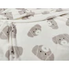 mintás wellsoft /plüsskutya (kutyafej 13,3cm*8,1cm) /törtfehér-mogyoró