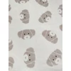 mintás wellsoft /plüsskutya (kutyafej 13,3cm*8,1cm) /törtfehér-mogyoró