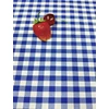 abrosz anyag /szövött kockás (1cm×1cm) /kék