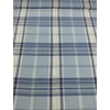 mintás pamutszövet /szövött kockás (sötét sáv 7,2cm) /kék-törtfehér