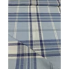 mintás pamutszövet /szövött kockás (sötét sáv 7,2cm) /kék-törtfehér