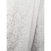 elasztikus jacquard szövet /elegáns virágok /törtfehér