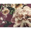 lurex szállal szőtt jacquard szövet /nagy virágok levelekkel (legnagyobb virág feje 12cm×12cm) /burgundi