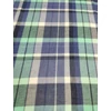 mintás pamut dupla géz /kockás (menta sáv 2,7cm) /menta-kék