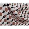 mintás TWILL flokon /geometriai egyensúly (barna rombusz 2cm×1,6cm) /krém