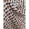 mintás TWILL flokon /geometriai egyensúly (barna rombusz 2cm×1,6cm) /krém