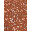 mintás flokon /szürke-mustársárga virágok (szürke virág 1.5cm×3cm) /terrakotta