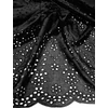 bordűrös madeira anyag /virágok láncban /virág 3cm×3cm) /fekete