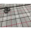 mintás flanell /Burberry kockás (legnagyobb sáv 8cm) /szürke-fehér