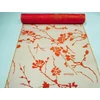 mintás organza /37cm széles /absztrakt mintás /narancs (10 yard)