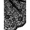 elasztikus bördűrös csipke /indás-rózsás (legnagyobb virág 5.9cm×6.2cm) /fekete