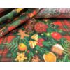 mintás darázs anyag /50cm széles /díszes karácsonyi girland (mikulásvirág 8.7cm×9.5cm) /piros-zöld
