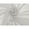 mintás muszlin /fekete pöttyös (3mm) /törtfehér