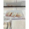 viaszos vászon /macaron kollázs (3 vajszínű macaron 16.7cm×12cm) /drapp-fehér