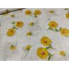 viaszos vászon /sárga árvácskák (egy szál virág 12cm×6.5cm) /drapp szövetminta