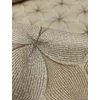 vízlepergetős poliészter abrosz anyag /ragyogó szirmok (1 szirom 7,8cm×6,3cm) /melange drapp