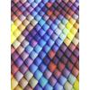vízhatlan mintás vastag vászon /canvas /rombuszok (1 rombusz 5.8cm×4cm) /lila-sárga-bordó-türkiz