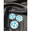 felvasalható aplikáció /foci labda (átmérő 3.5cm) /türkizkék-fehér