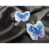 felvasalható flitteres aplikáció /pillangó (4.2cm×4cm) /sötétkék