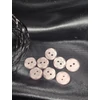 dekorációs műanyag gomb /glitteres virág (13mm) /rózsaszín-ezüst