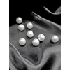 műanyag gyöngy gomb /12mm /gyöngyház fehér