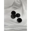 négylyukú műanyag gomb /22mm /steppelt mintás /gyöngyház fekete-fekete
