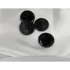 négylyukú műanyag gomb /22mm /steppelt mintás /gyöngyház fekete-fekete