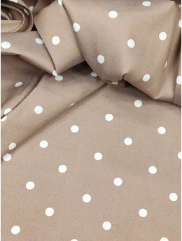mintás elasztikus ingfarmer /fehér pöttyös 10mm /taupe
