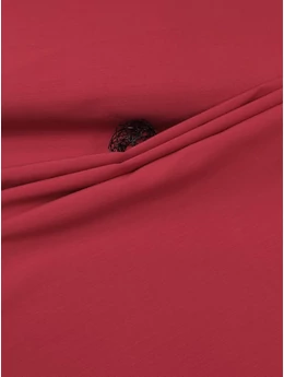 elasztikus egyszínű bordás bengalin /piros