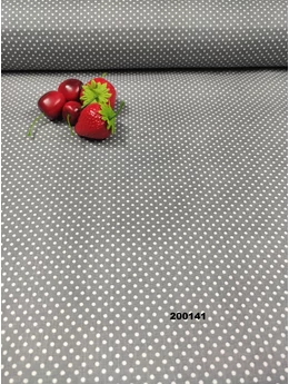 mintás pamutvászon /pöttyös (2mm) /sötétszürke